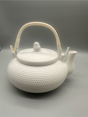 MSRF Design Studio White Ceramic Teapot
